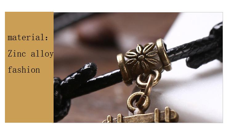 Product Introduction of Charm Bracelet Red Coffee and Black Wax Rope Anklet Barefoot Sandals Accessories Foot ChainAnkles for Women Men Gift 4