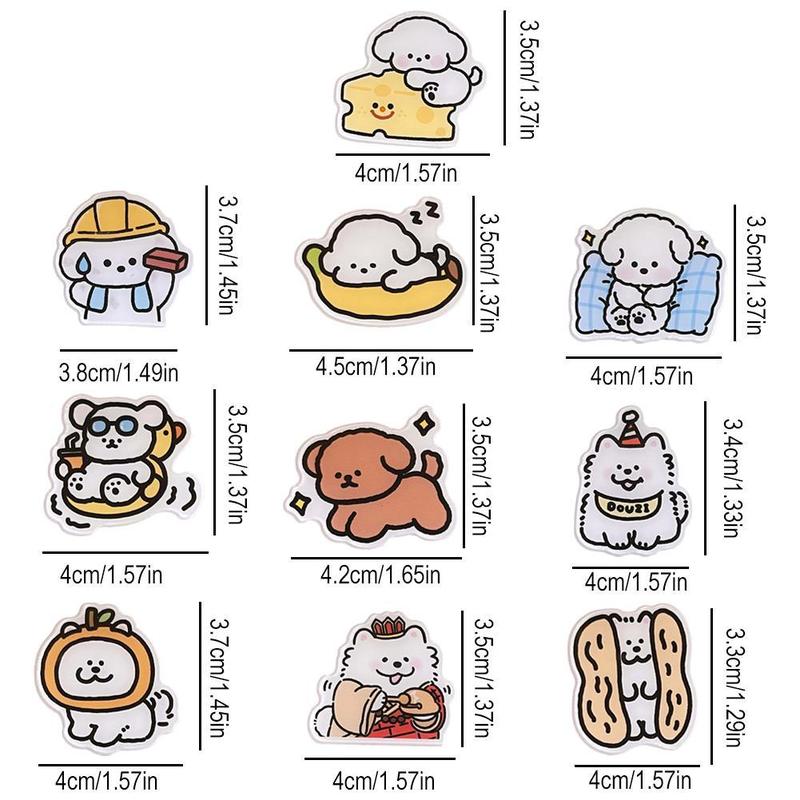 Ins Style Cute Cartoon Acrylic Puppy Brooch Badge Wholesale Clothes Accessories V4L6 W9F5 8