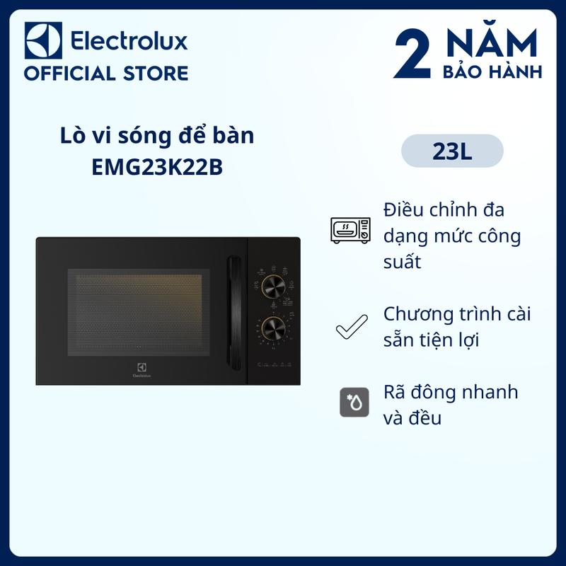 Lò vi sóng để bàn tích hợp nướng đối lưu Electrolux 23L UltimateTaste 300-EMG23K22B