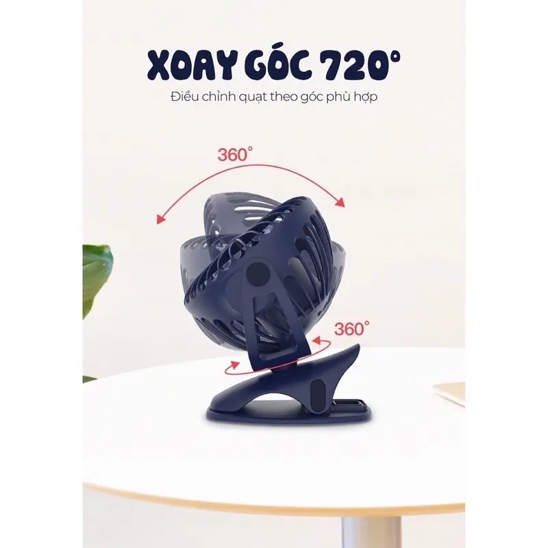 Quạt Sạc Mini Yoobao Dung lượng cao nhất 6400mah dùng được 32 tiếng liên tục Phụ Kiện Usb 6