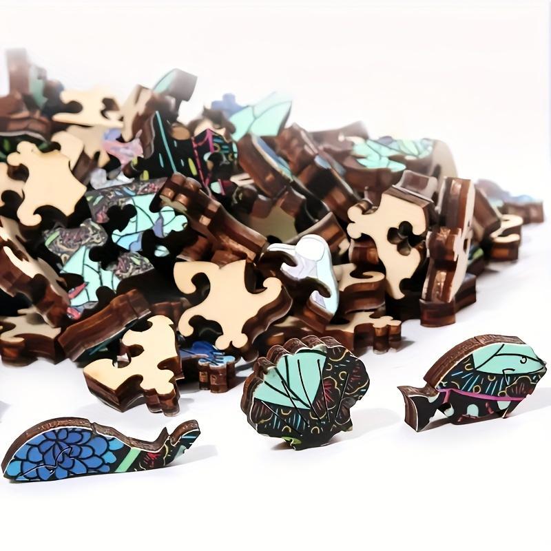 Panda Design Wooden Puzzle (1 Set), Unique Irregular Shape Wooden Puzzle, Brain Teaser Toy, Kids Toys, Gift for Her, Men's Gift 4