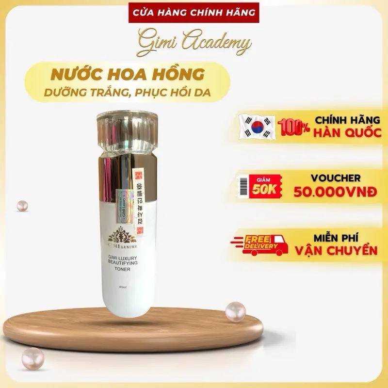 ￼Toner Cấp Ẩm, Dưỡng Trắng Da GiMi Luxury ( 40ml) Giúp Se Khít Lỗ Chân Lông Mới Nhất 2023 - Mỹ Phẩm Chính Hãng