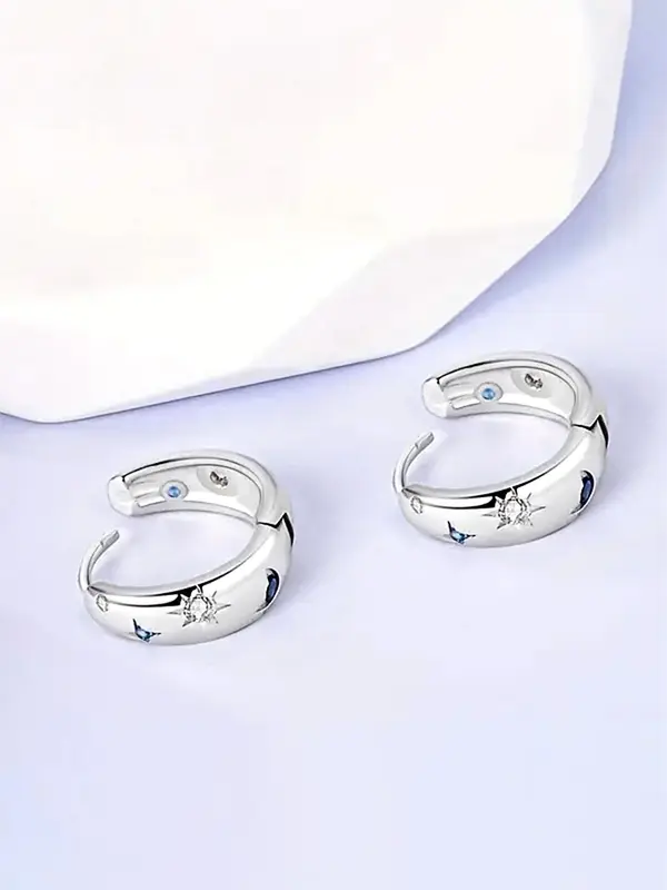 Fashionable Rhinestone Decorated Hoop Earrings, Fashion Jewelry for Party, Daily Clothing Decor, Trendy All-match & Exquisite Jewelry for Gift 3