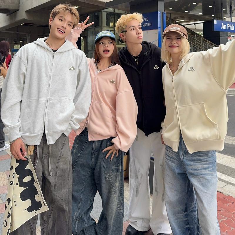 [BST 2025] AB HOUSE -  Áo Khoác hoodie zip form Boxy METAL A nỉ 2 da nam nữ