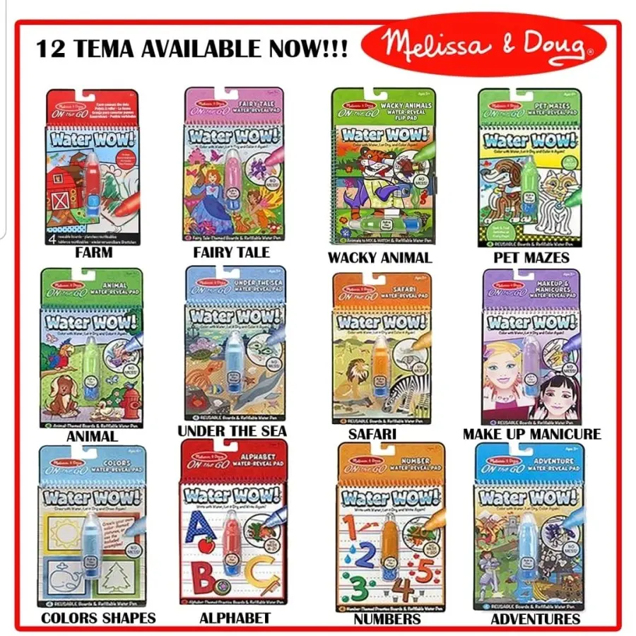 Mainan travel mewarnai Melissa and Doug water wow