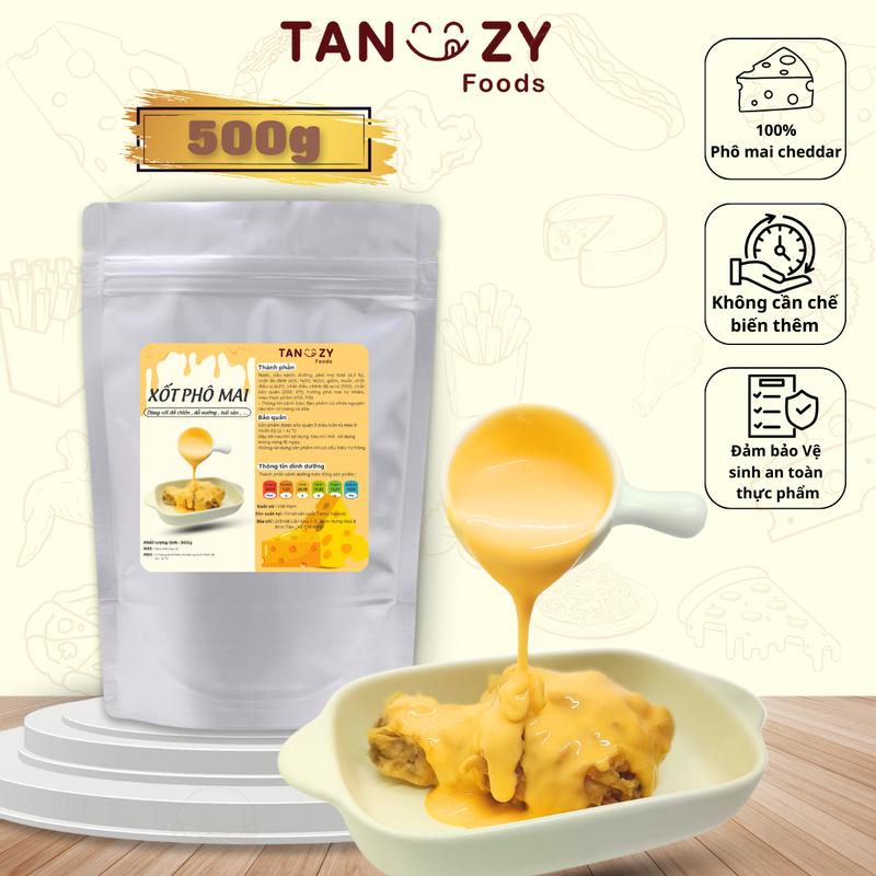 Xốt Phô Mai Tanzy Foods 500g chấm gà rán đồ chiên mì trộn hải sản đồ nướng BBQ