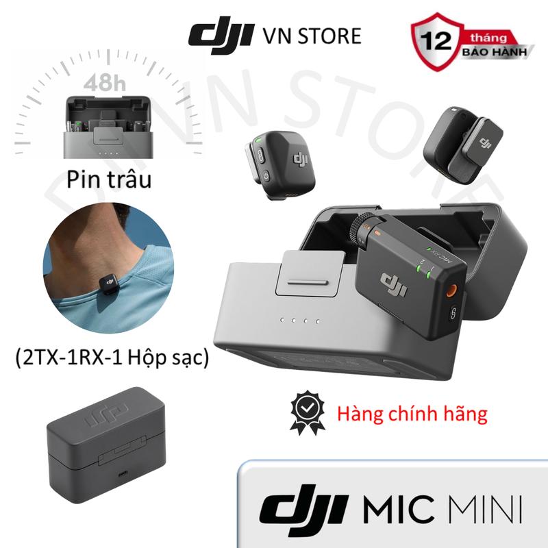  DJI Mic Mini - Bộ Micro Không Dây Chuyên Dụng - Nhỏ Gọn - Khử Ồn 2 Cấp Độ - Thông Minh - Chính Hãng 