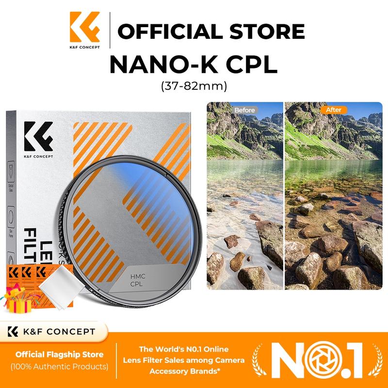 Bộ lọc CPL Nano-K K&F CONCEPT cho chụp ảnh phong cảnh, bộ lọc camera siêu mỏng…