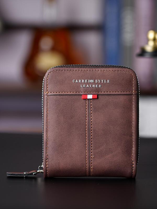 Men's Business Fashion Bifold Wallet with Card Slots,  Simple Style Plain Color Wallet & Card Holder, Casual Trendy Wallet for Work & Daily Use 8