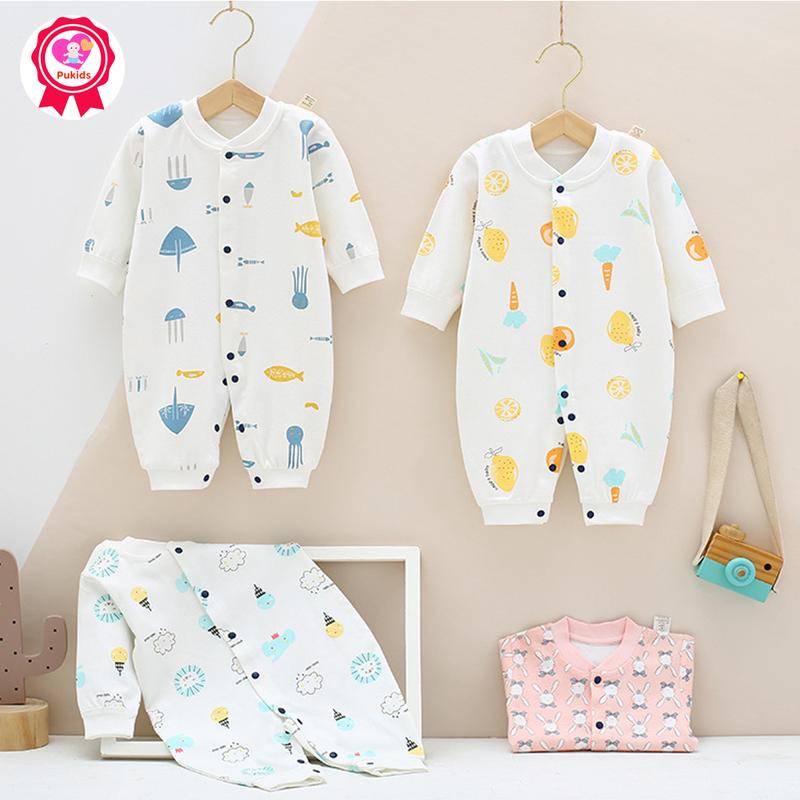Bộ body dài tay cho bé trai, bé gái sơ sinh từ 3-12kg, mẫu bodysuit liền thân vải cotton mềm mịn nền trắng in hình dễ thương, phù hợp mặc mùa thu đông _ BD10