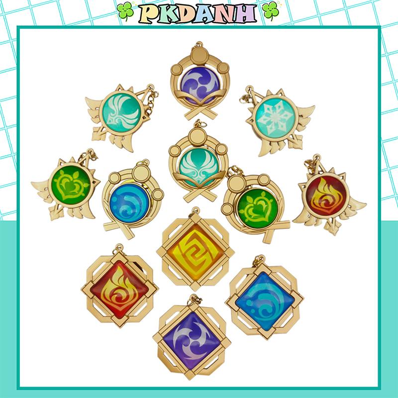 Móc khóa vision genshin impact móc chìa khoá mô hình huy hiệu game PKDANH