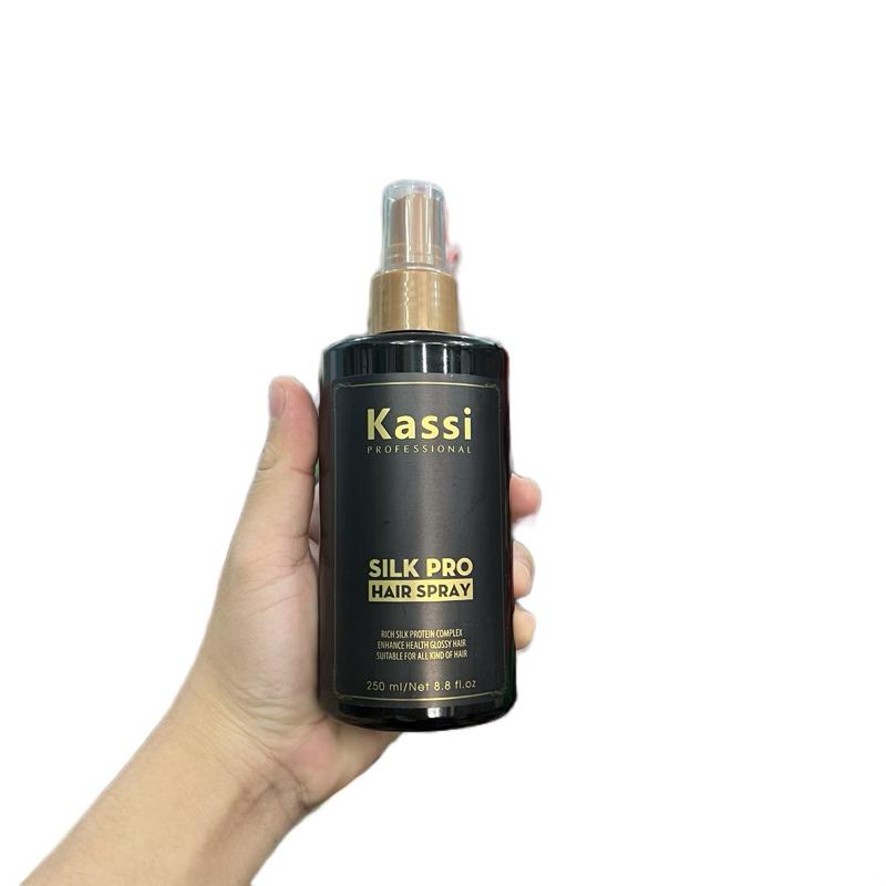 Xịt dưỡng tóc KASSI Silk Pro Hair Spray Hương Nước Hoa 250ml - Dành cho tóc khô và cứng