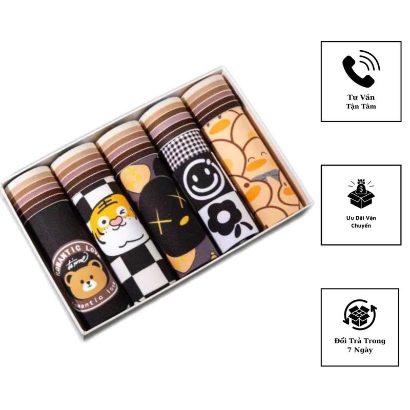 Quần lót nam boxer hoạt hình thun mát họa tiết cao cấp vải mềm mịn mát mẻ thoáng khí pm12a Quần Boxer Sịp Menswear