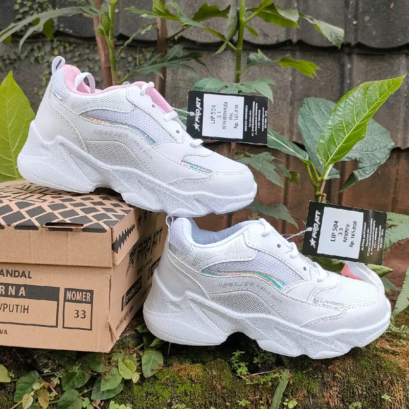 PRO ATT LIP Sepatu putih cewek anak sampai dewasa ukuran 33/40 0