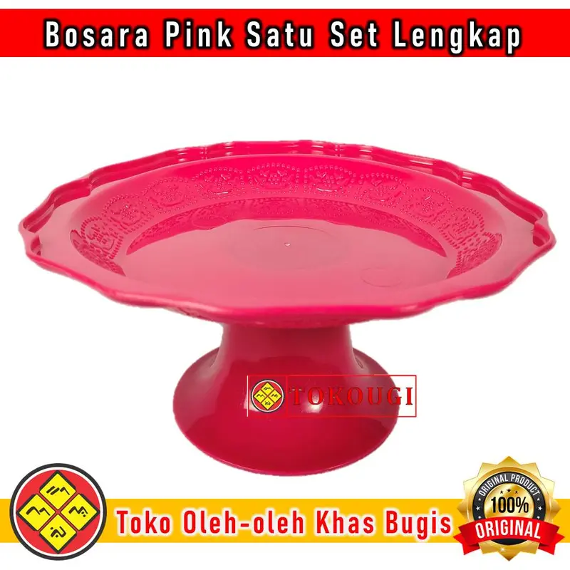 [COD] Bosara Satu Set Khas Bugis Makassar Lengkap Warna Pink 3