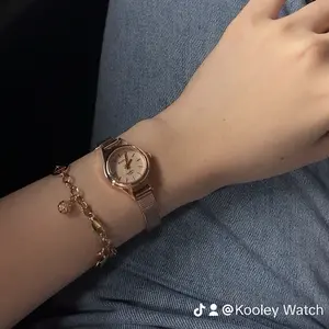 KOOLEY Jam Tangan Wanita BARSH Rantai Vintage Gold KY-ZA1 Stainless Watch