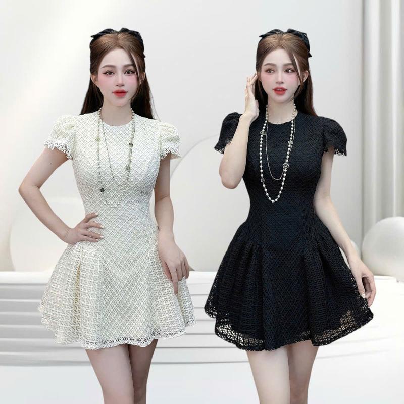 T20 Đầm thiết kế CRAZYTEEN S5451 dành cho nữ kiểu tay ngắn dáng chữ a xòe nhẹ đơn giản để đi chơi ( Đầm tay ngắn/ Quần bảo hộ ) váy hela