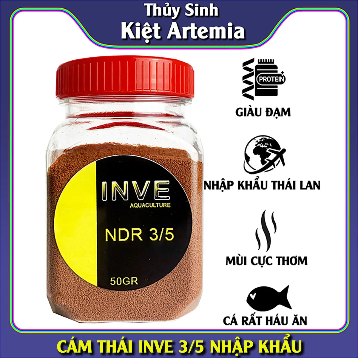Cám Thái INVE 3/5 - 5/8 Dùng Cho Cá Cảnh