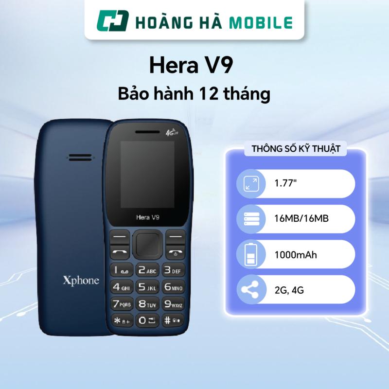 Điện thoại di động Hera V9 2G, 4G / 2 Nano SIM - Chính hãng (Dùng sim Viettel/Vinaphone)