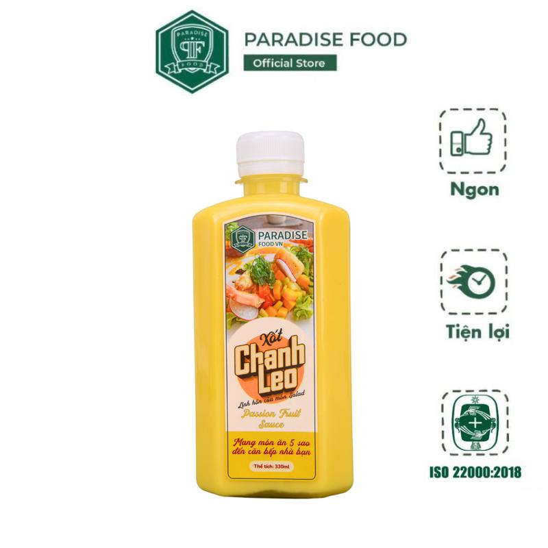 Xốt chanh leo Paradise - Chai 330ml - 100% chanh leo tươi, chua ngọt dịu nhẹ  - Dùng cho các món salad rau, hoa quả và chấm các loại hải sản,áp chảo - Nước Sốt, Gia Vị 0