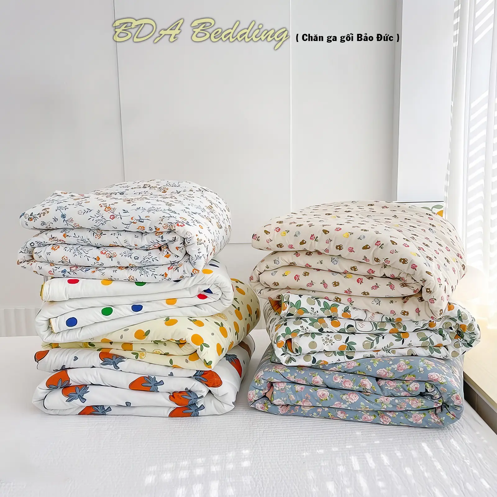 Chăn đũi xơ đậu nành, chăn lông cáo vương miệng tím mềm mại Bảo Đức Bedding