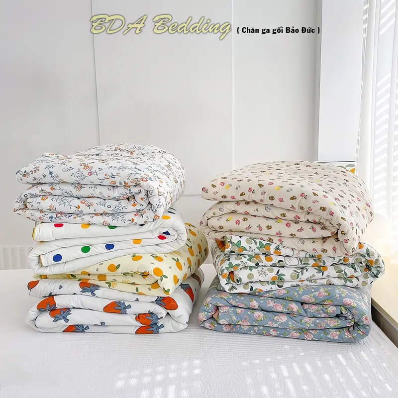 Chăn đũi xơ đậu nành 2mx2m2, chăn lông cáo vương miệng tím mềm mại Bảo Đức Bedding