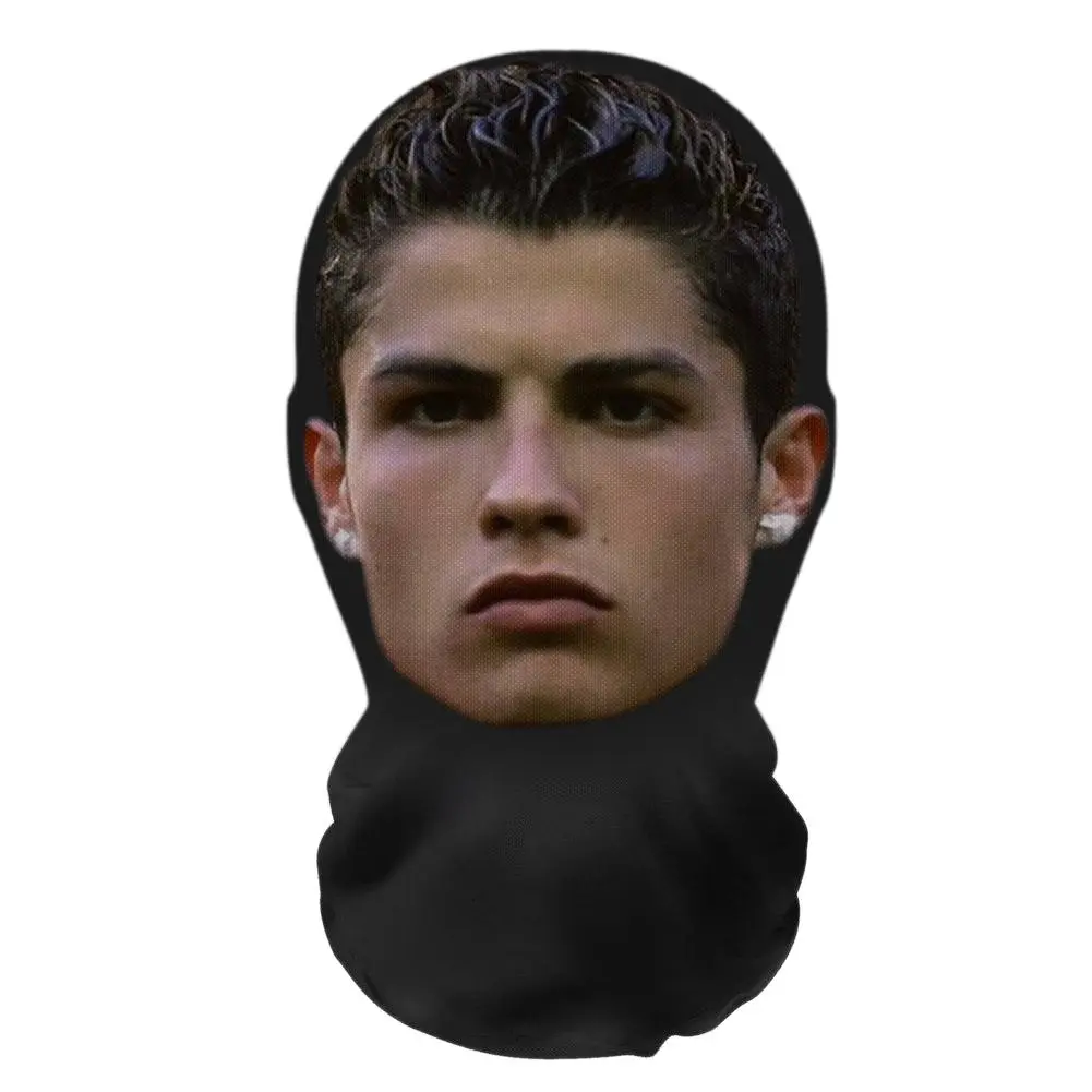 Celebrity 3D Mask Face Performance Prank Headgear Cristiano Ronaldo Mbappe Neymar