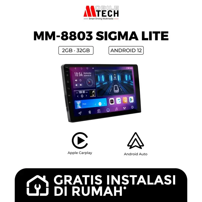 Mobiletech Headunit Double Din SIGMA LITE - SIGMA 10" 1