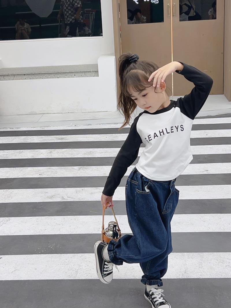 Product Introduction of [1488 Favorites] Girls' Stylish Long Sleeve Base Shirt Children's Spring and Autumn Fashion T-Shirt Baby Korean Style Top Autumn Outfit Girl Trend 11