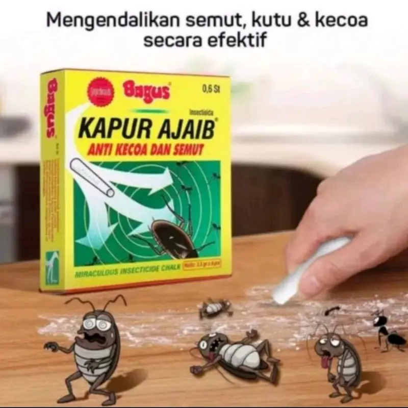 Insektisida Kapur Ajaib Anti Semut dan Kecoa, Berat Kotor 100 gr, 12 pcs/kotak 3