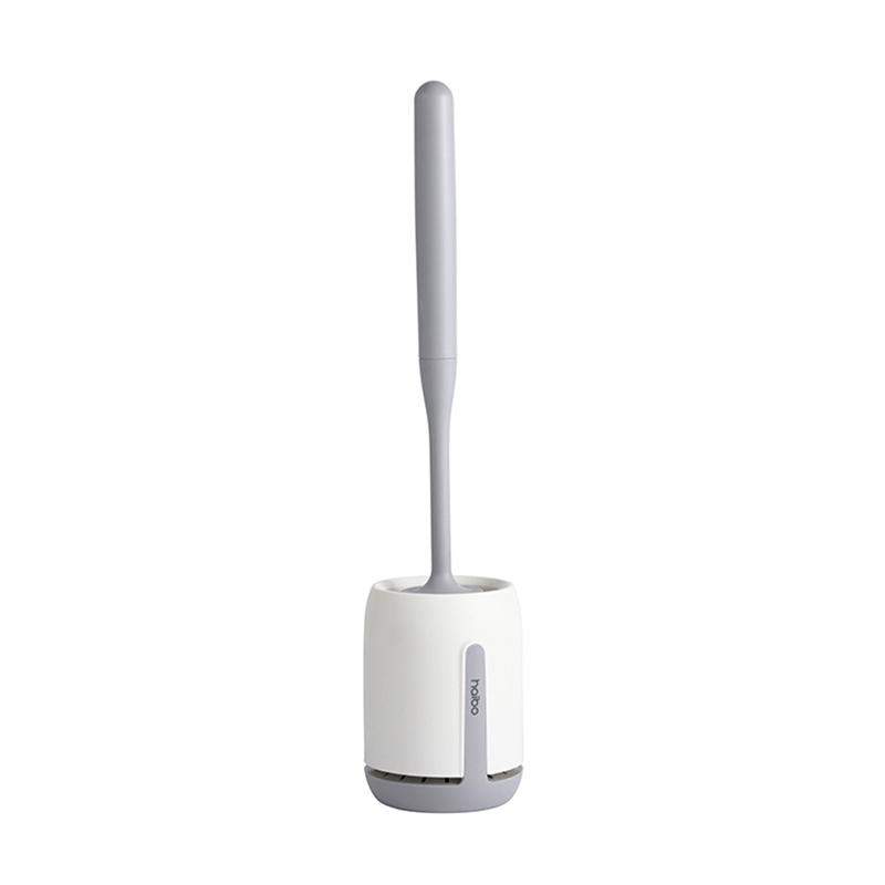 Bathroom Wall Mounted Toilet Brush Long Handle Corner Cleaning Brush Set 1