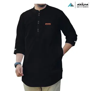 Kurta Pria Azlina Lengan 3/4 Katun Madinah Import Terbaru