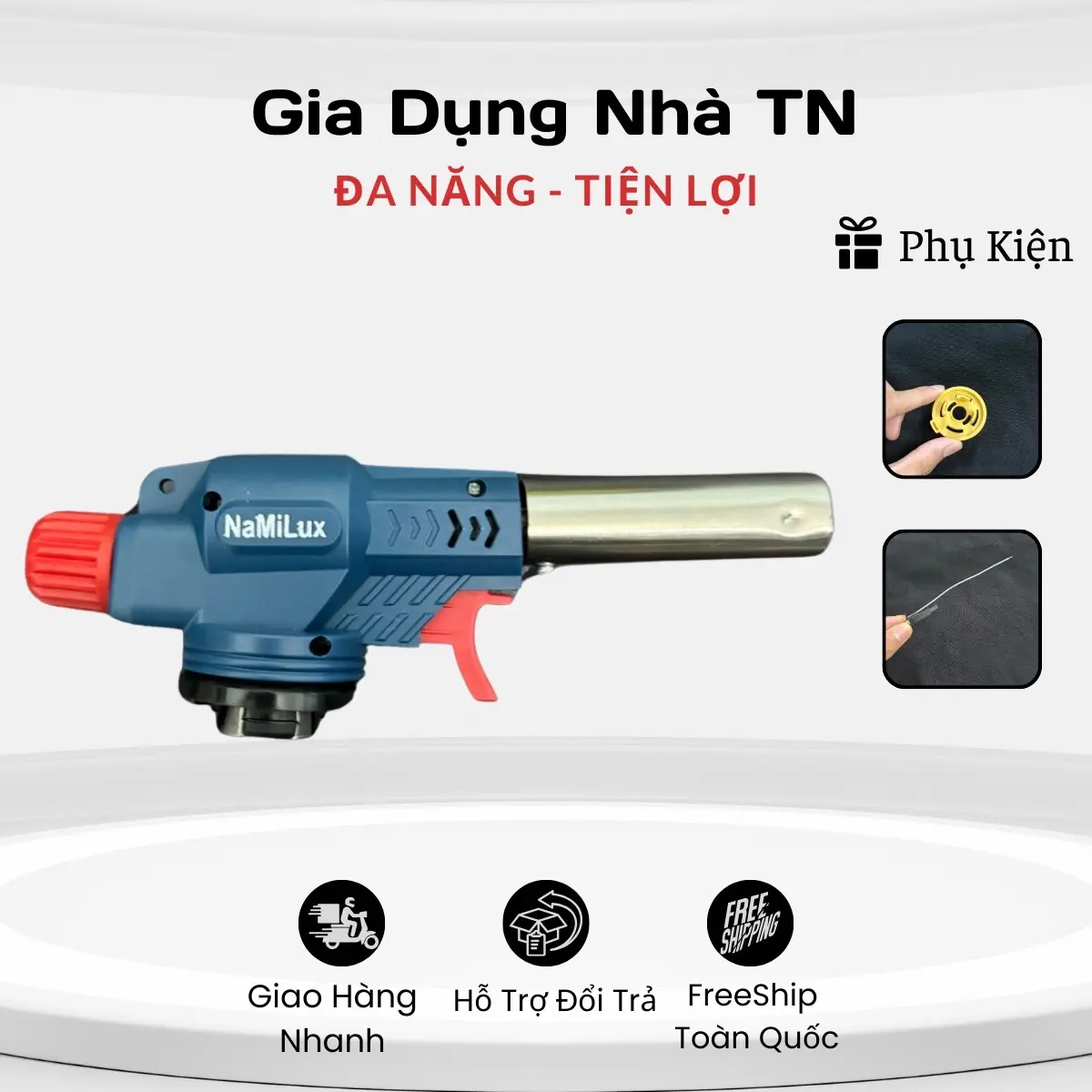 Khò gas Namilux, đánh lửa tự động, sử dụng để nhóm than, chế biến thực phẩm, cơ khí, xây dựng, nông nghiệp hoặc trong gia đình