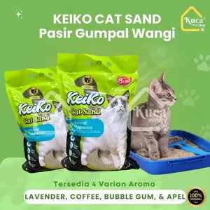 Pasir Kucing Wangi Gumpal Keiko 3 Liter Cat Sand Keiko 3ltr Pasir Gumpal Kucing Anjing wangi 3 Liter
