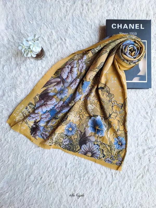 ( 100RB 4 PCS ) PAKET HEMAT HIJAB SEGIEMPAT VOAL MOTIF STANDAR 4