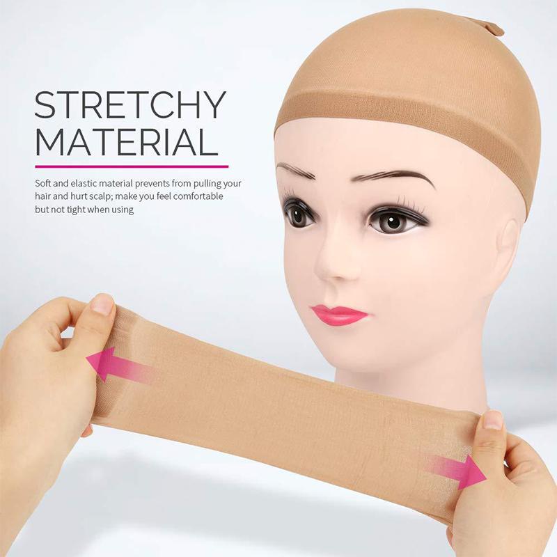 2 Pieces/Pack Wig Cap Hair Net For Weave Hairnets Wig Nets Stretch Mesh Cap For Making Wigs Free Size Wig Accessories Tools 1