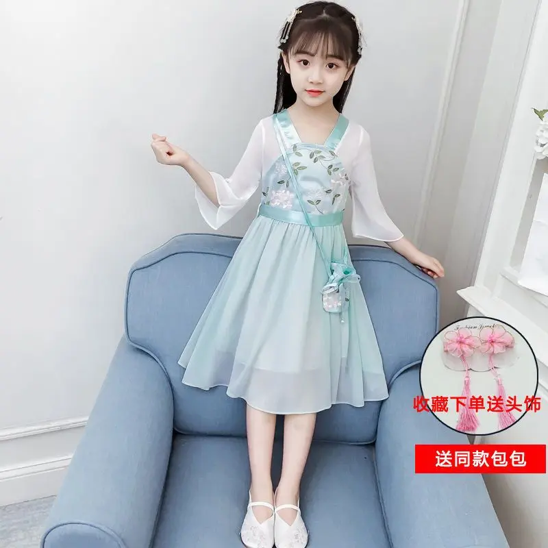 Quần Áo Trẻ Em, Thời Trang, Trang Phục Hán Phục Trung Quốc Cho Bé Gái, Thích Hợp Cho Trẻ Em Trung Và Lớn, Quần Áo Mùa Thu Và Mùa Đông, Phong Cách Siêu Thanh Lịch, Trang Phục Trung Hoa, Bộ Đồ Đường Cần Tây Cho Bé Gái 3