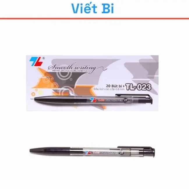 Hộp 20 cây bút bi Thiên Long TL-023 / TL023 ngòi 0.8mm đồdùn g học tập 3
