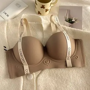[ Racun Lingerie ] Atasan Inner BH Push Up With Kaitan Bralette Desain Comfortable Daily Activity Fleksibel Bh Sport Anti Melorot Looks Kekinian Modern Front Ukir Love Beatiful Pad Medium Tali Pundak Adjustable Colour Retro Katun Best Quality BRA CATHONS