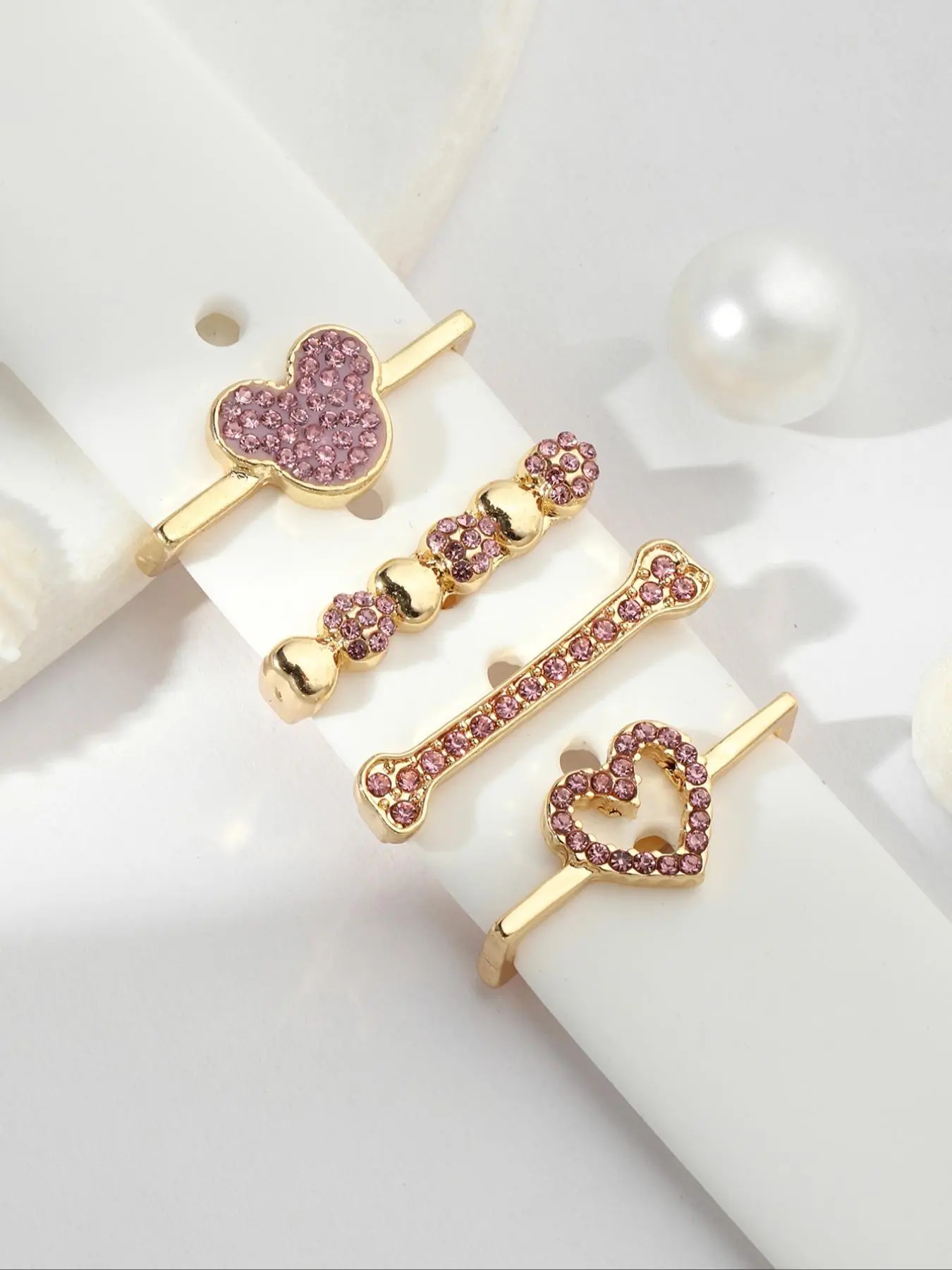 Rhinestone Decorated Watch Band Decoration Ring As Gift, Fashionable Elegant Watchband Ring Loops for Women & Girls, Trendy Exquisite Metal Watch Strap Charms Decorations