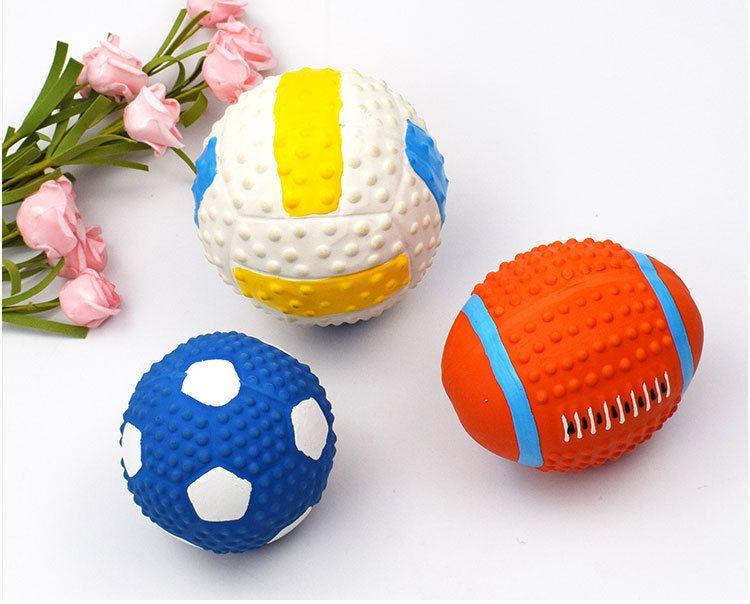 Product Introduction of [Pet Toy] Dogs and Cats Dog Toy Bite-Resistant Molar Sound-Making Latex Ball Toy Dog Training Artifact Big and Small Dogs Relieving Stuffy Vent 11