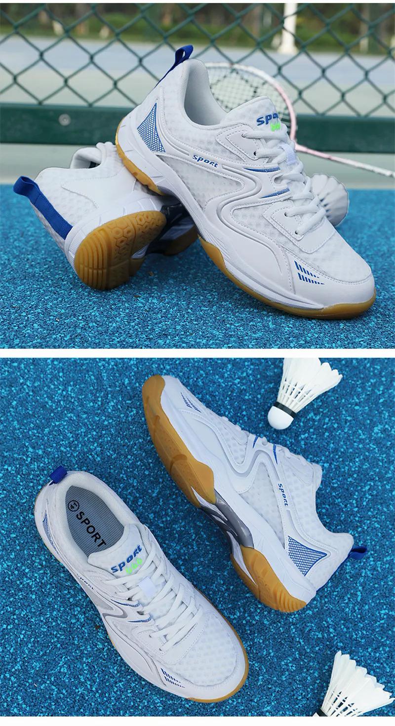Product Introduction of Badminton Shoes for Men Non-slip Sneakers Tennis Volleyball Shoes Table Tennis Shoes Women Sports Professional Training Athletics Size 36-45 Free Socks and Free Delivery 40