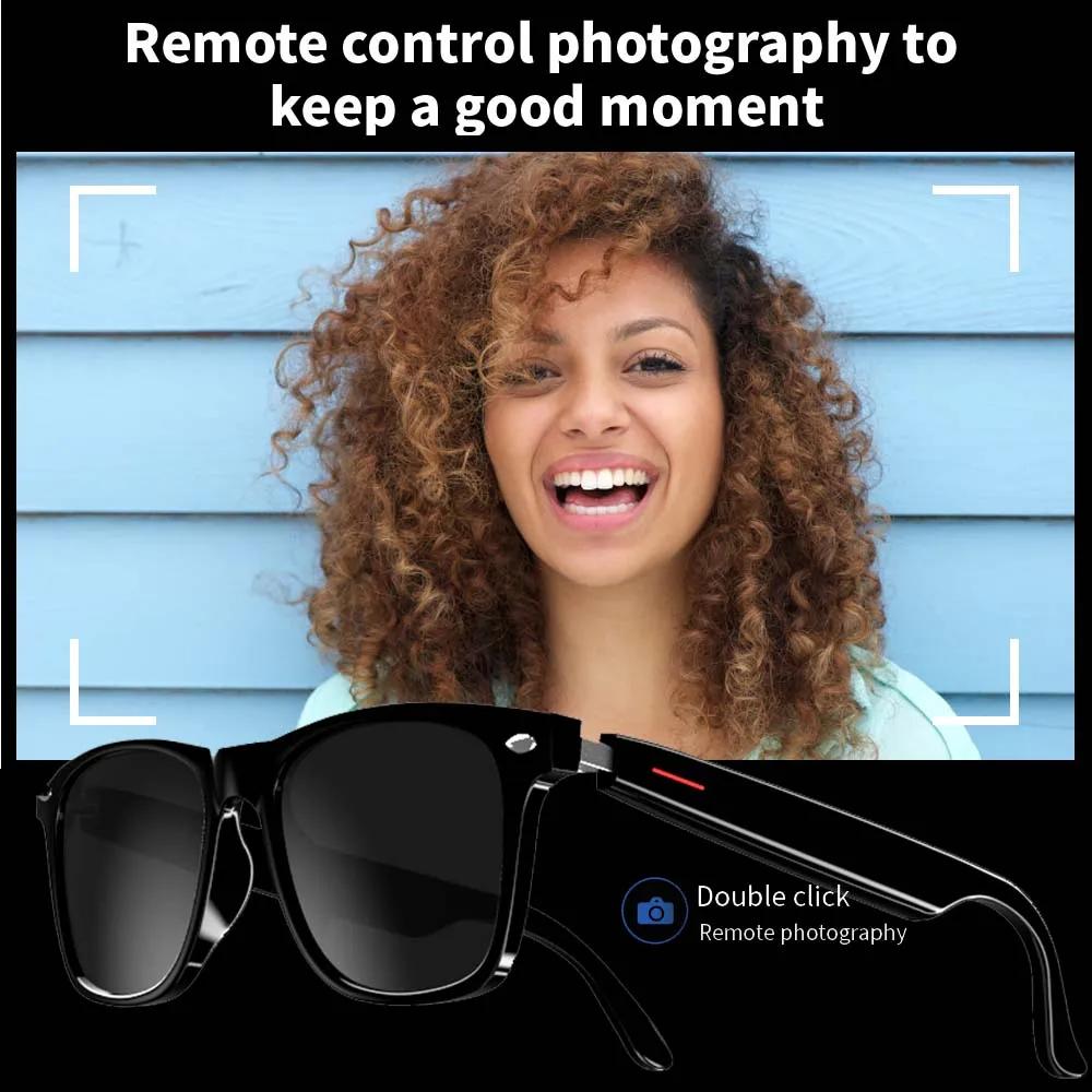 Black technology E13 Smart Glasses:Blue Light Filtering Polarized Sunglass Lenses Audio Built-in Mic & Speakers Touch Sunglasses - Image 3