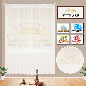 Vitrase Gorden Jendela Minimalis Vitras Polos Putih Plisket Daleman Hordeng Murah Vitrace Foil import Dekorasi Jaring