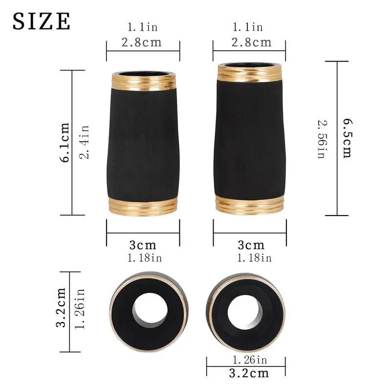 Black & Gold Border Flute, 2 Counts Professional Flute, Musical Instrument for Students, Musical Instrument for Home & School 1