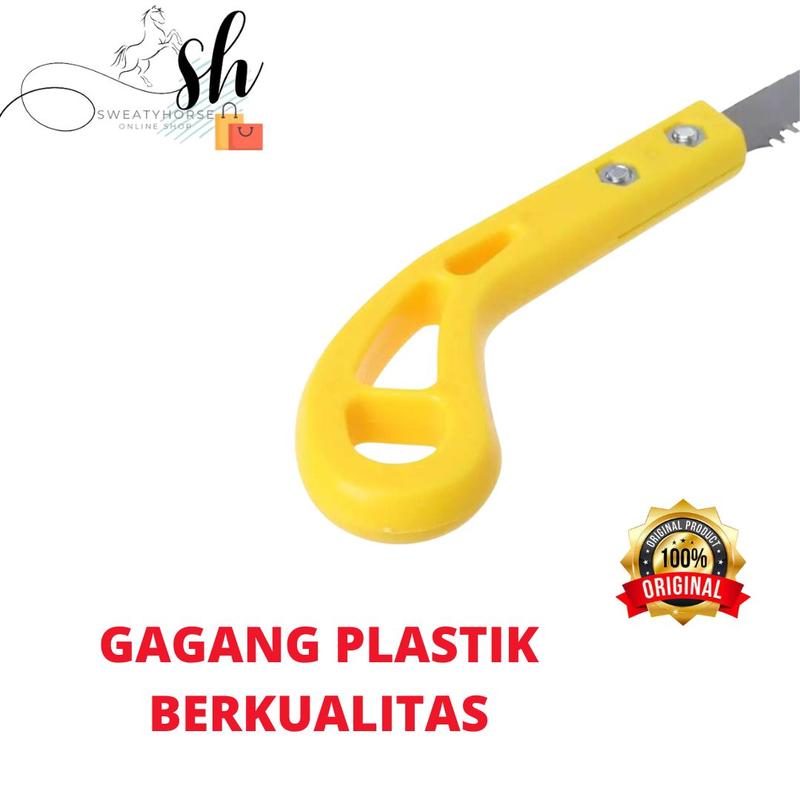 Gergaji Kayu Mini Bonsai Handle Plastik Kuning Gergaji Kecil Lancip Perkakas Mata Pisau (22cm x30cm) 4