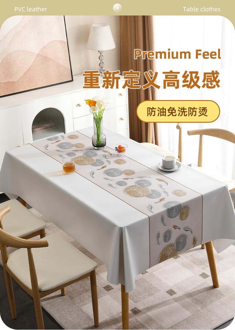 Product Introduction of Khăn trải bàn không cần giặt, không thấm nước, chống dầu, chịu nhiệt, thích hợp cho bàn ăn và bàn cà phê, khăn trải bàn hình chữ nhật, giá cả phải chăng, cảm giác cao cấp sang trọng 0