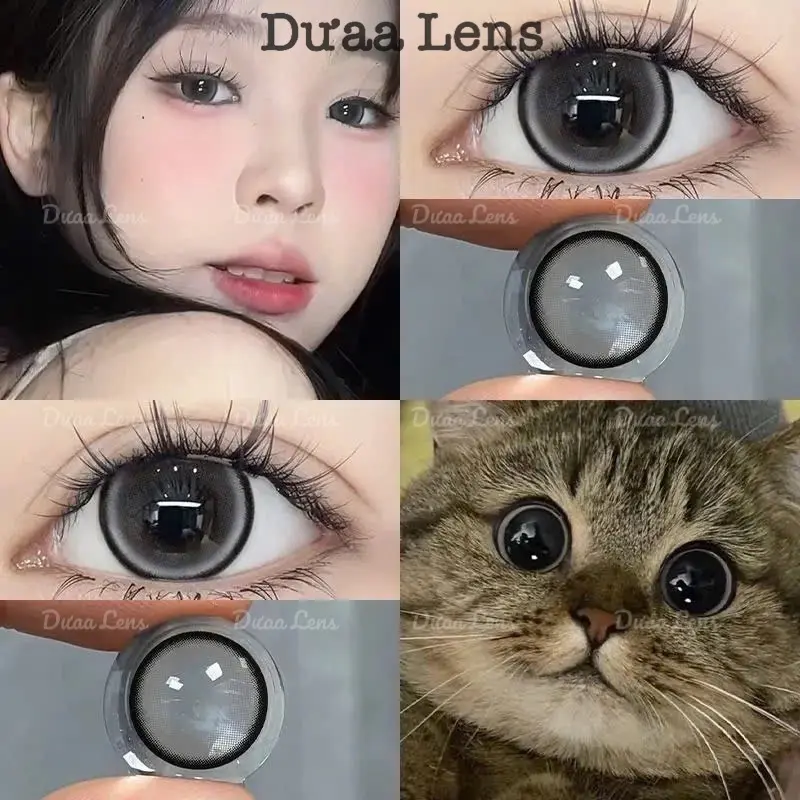 DƯAA LENS - Kính Áp Tròng Xám Milk Gray Giãn Tròng To Tây 4