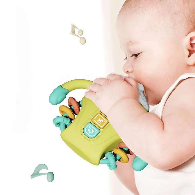 Baby Bottle Shaped Rattle Toy, 1 Count Cute Cartoon Baby Bottle Teether Toy, Music Bottle Rattle Toy, Baby Sound Toy, Birthday Gift 5