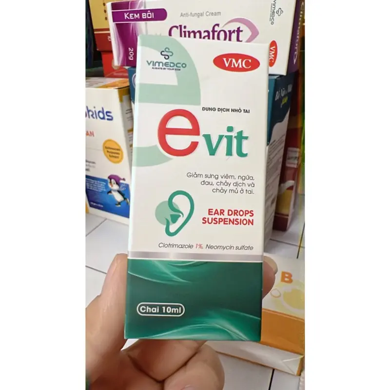 Dung Dịch Nhỏ Tai EVIT giảm sưng, ngứa, đa.u, chảy m.ủ và dị.ch ở tai 1